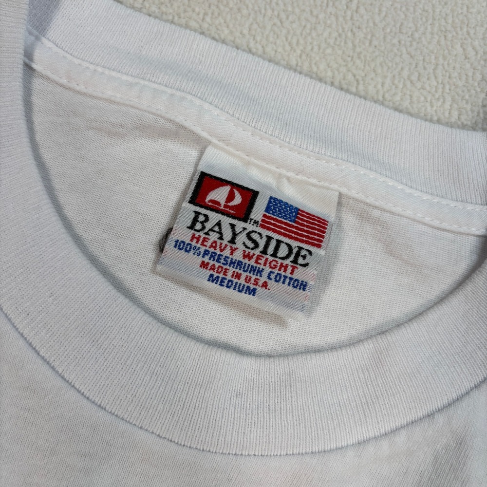 Bayside Heavyweight Beer Buzz T-Shirt Men's M White Preshrunk Cotton Made in USA - Picture 3 of 13